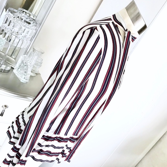 Boho Striped Top Blouse XS - Picture 2 of 6
